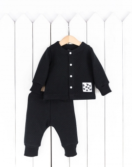Комплект (жакет+брюки/чёрный) | Артикул: КД380/7-К | Детская одежда оптом от «Бэби-Бум»