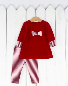 Комплект "Минни Маус" (красный) | Артикул: КД392/1 | Детская одежда оптом от «Бэби-Бум»