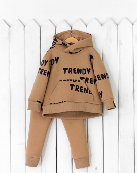 Комплект (Trendy на бежевом) | Артикул: КД411/2-Ф | Детская одежда оптом от «Бэби-Бум»