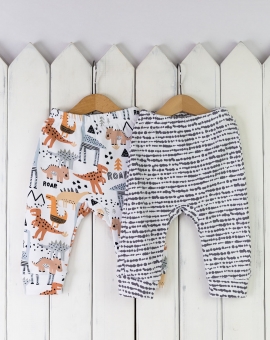 Комплект из 2-х брюк "Дино" | Артикул: НП1/1-И | Детская одежда от «Бэби-Бум»