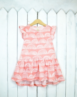 Платье (дуги на розовом) | Артикул: С121/2-К | Детская одежда от «Бэби-Бум»