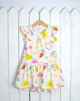 Платье "Эскимо на росе" | Артикул: С121/3-К | Детская одежда от «Бэби-Бум»