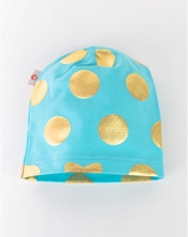 Шапка "Мамино золотце" цвет бирюза, | Артикул: А41/2-К | Детская одежда оптом от «Бэби-Бум»