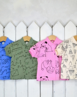 Рубашка с коротким рукавом (ассорти) | Артикул: Р5/2-К | Детская одежда оптом от «Бэби-Бум»
