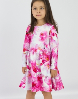 Платье (сакура) | Артикул: С129/6-Ф | Детская одежда от «Бэби-Бум»