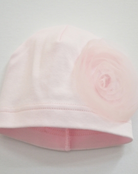 Шапочка с цветком (розовый/розовый) | Артикул: А50/2-И | Детская одежда от «Бэби-Бум»