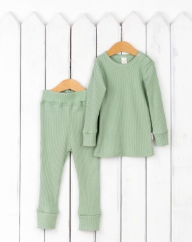 Комплект детский (серебристо-зеленый) | Артикул: КД455/3-К | Детская одежда оптом от «Бэби-Бум»