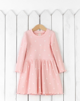Платье (ромашки на персике) | Артикул: С199/2-К | Детская одежда оптом от «Бэби-Бум»