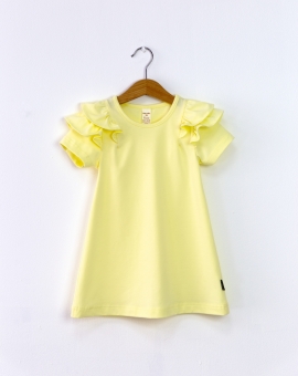 Платье (банановый мусс) | Артикул: С158/7-К | Детская одежда оптом от «Бэби-Бум»
