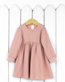 Платье (интерлок с выставом/розовый) | Артикул: С225/1-И | Детская одежда оптом от «Бэби-Бум»