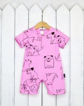 Комбинезон (цвет розовый) | Артикул: К219/2-К | Детская одежда оптом от «Бэби-Бум»