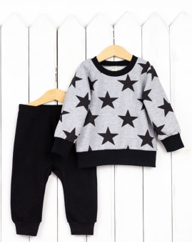 Комплект детский "Star Kid"(серый) | Артикул: КД222/4-Ф | Детская одежда оптом от «Бэби-Бум»