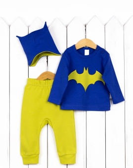 Комплект "Супергерой" | Артикул: КД124-И | Детская одежда оптом от «Бэби-Бум»