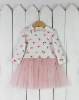 Боди-платье (розочки) | Артикул: Б80/3-И | Детская одежда от «Бэби-Бум»