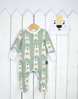 Комлект для новорожденных "Мишка" | Артикул: КН99/2-И | Детская одежда оптом от «Бэби-Бум»