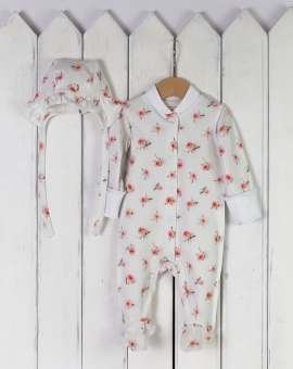 Комплект для новорожденных "Розочки" | Артикул: КН115/2-И | Детская одежда оптом от «Бэби-Бум»