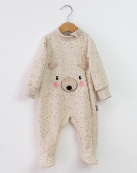 Комбинезон (нопели, медведь) | Артикул: К326/1-Ф | Детская одежда оптом от «Бэби-Бум»