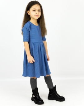 Платье (широкая лапша/цвет индиго) | Артикул: С178/3-К | Детская одежда от «Бэби-Бум»