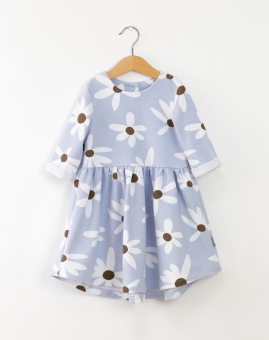 Платье (ромашки на голубом) | Артикул: С183/2-Ф | Детская одежда от «Бэби-Бум»