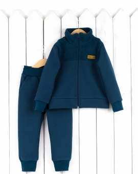 Комплект детский(куртка,брюки/петроль) | Артикул: КД486/1-Ф-М | Детская одежда оптом от «Бэби-Бум»