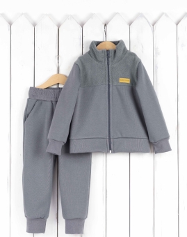 Комплект детский(куртка,брюки/серый) | Артикул: КД486/4-Ф-М | Детская одежда оптом от «Бэби-Бум»
