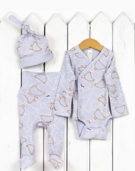 Комплект для новорожденных  (лапша/курочки) | Артикул: КН149/2-К | Детская одежда оптом от «Бэби-Бум»